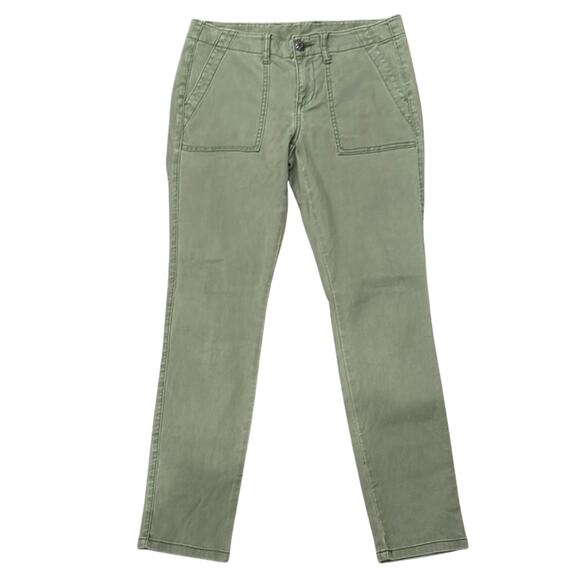 NWOT Cabi 5315 The Quest Skinny Stretch Fine Cord Army Green Pants Size 10 - Picture 2 of 9